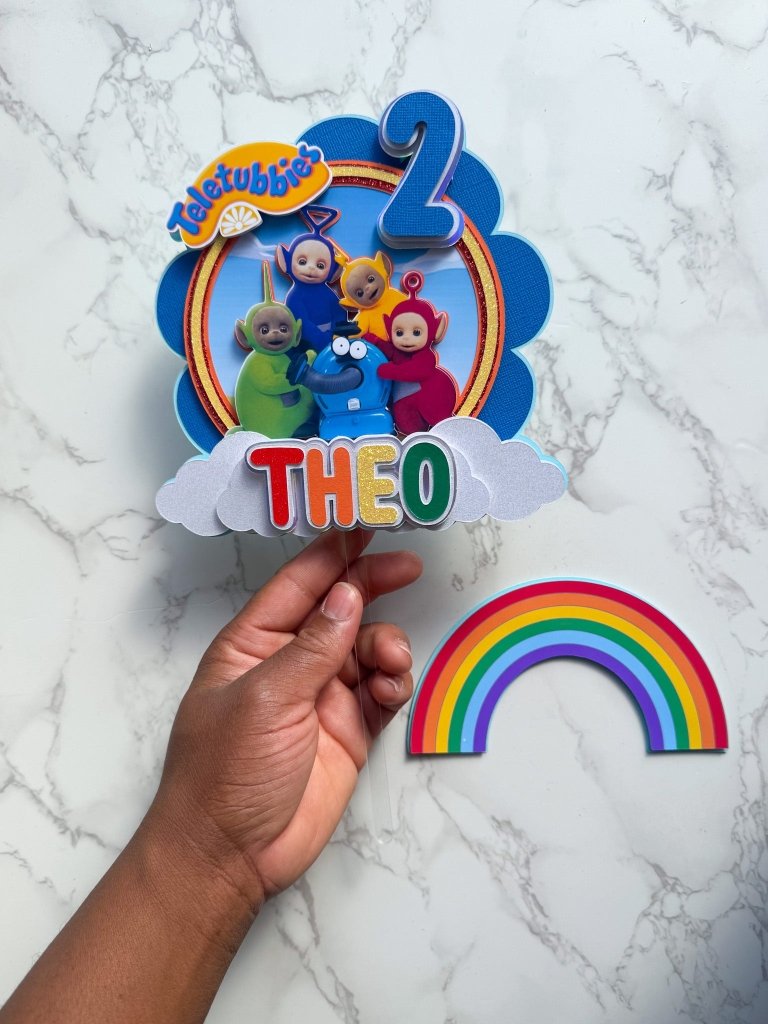 Teletubbies Birthday Cake Topper - Demi's Krafts