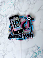 Tiktok Cake Topper: Personalized cake toppers - Demi's Krafts