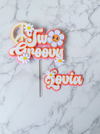 Two Groovy Birthday Cake Topper Set : Groovy Flower Cake Topper - Demi's Krafts