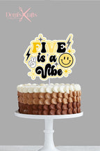 Groovy Five is a Vibe Cake Topper : Boy themed - Demi's Krafts