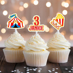 Circus themed Cupcake Toppers - Demi's Krafts