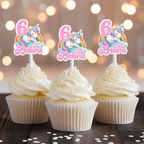 Happy Birthday Unicorn Cupcake Toppers - Demi's Krafts