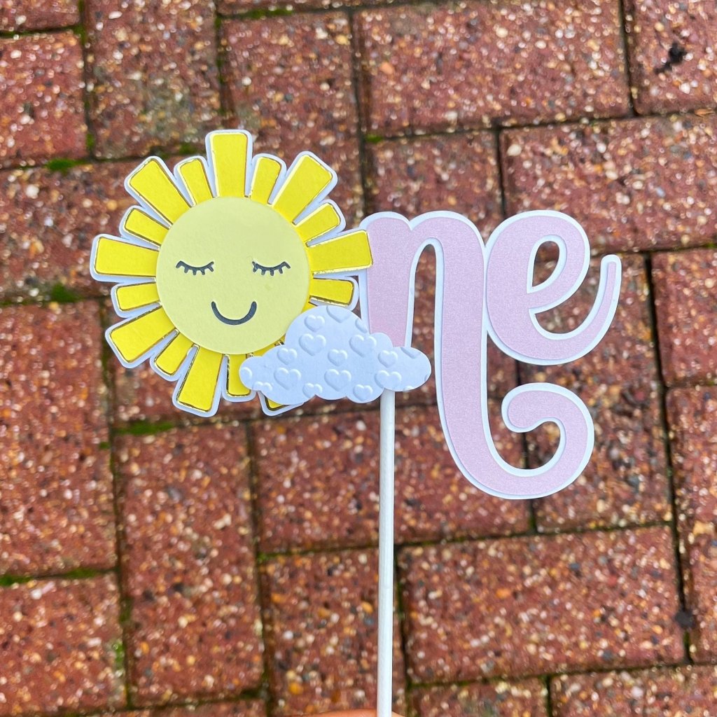 Sunshine ONE Birthday Cake Topper: Smash Cake Topper - Demi's Krafts