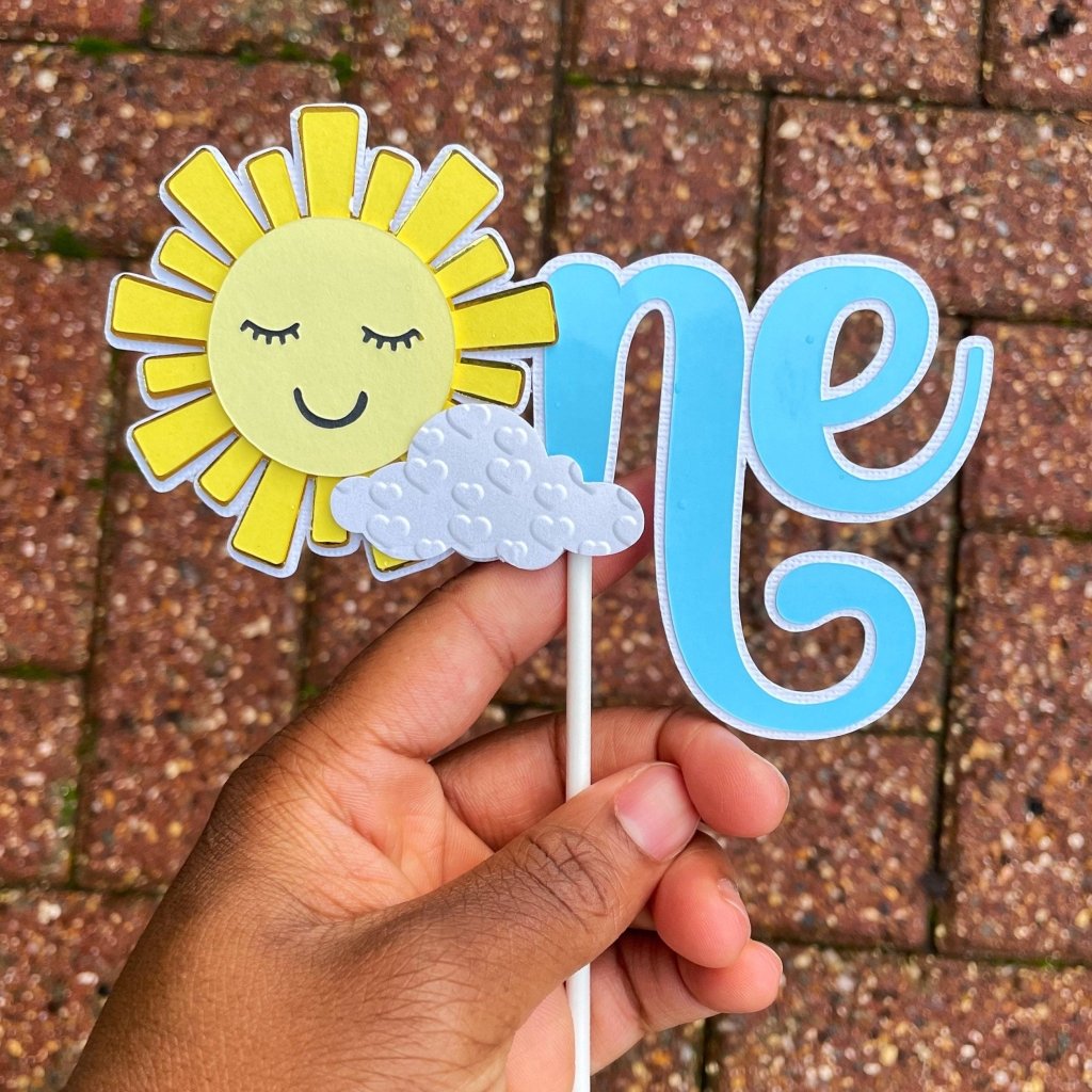 Sunshine ONE Birthday Cake Topper: Smash Cake Topper - Demi's Krafts