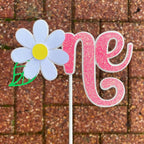 Daisy First Birthday Cake Topper , Floral Smash Cake One topper - Demi's Krafts