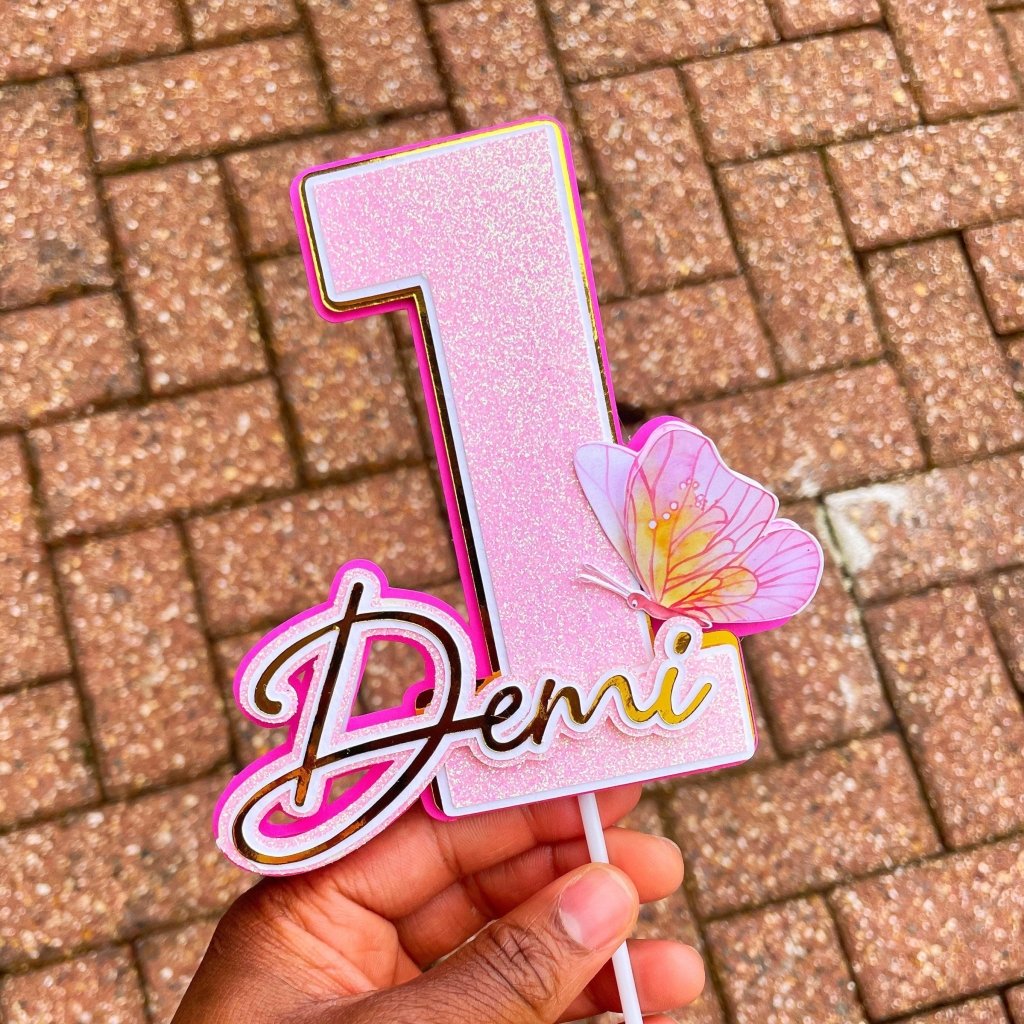 Personalised Butterfly Birthday Cake Topper