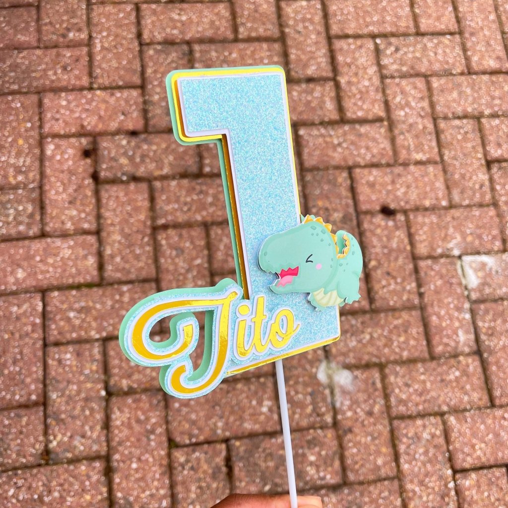 Dinosaur Number Cake Topper - Demi's Krafts