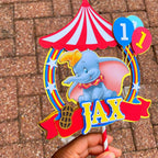 Dumbo elephant themed birthday cake topper : Circus cake topper - Demi's Krafts