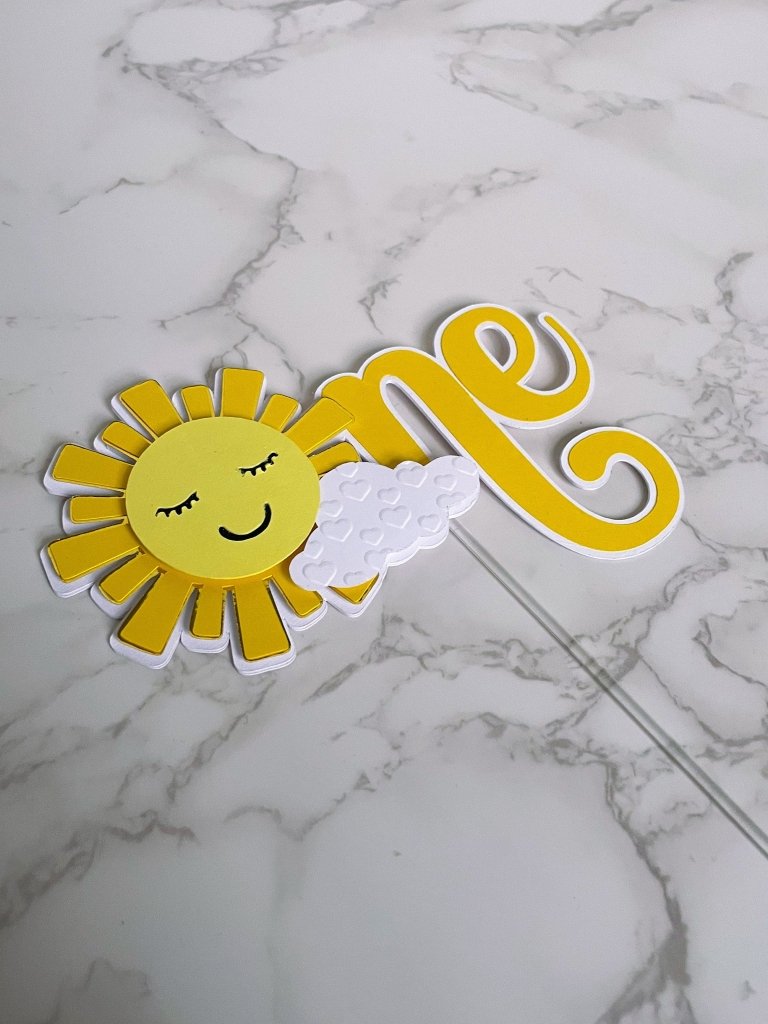 Sunshine ONE Birthday Cake Topper: Smash Cake Topper - Demi's Krafts