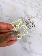 Gold Teddy Bear Cupcake Toppers: Baby Shower Decorations - Demi's Krafts