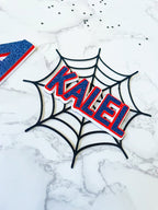 Spider Web Cake Topper Set in black - Demi's Krafts