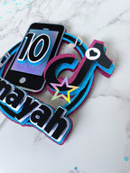 Tiktok Cake Topper: Personalized cake toppers - Demi's Krafts