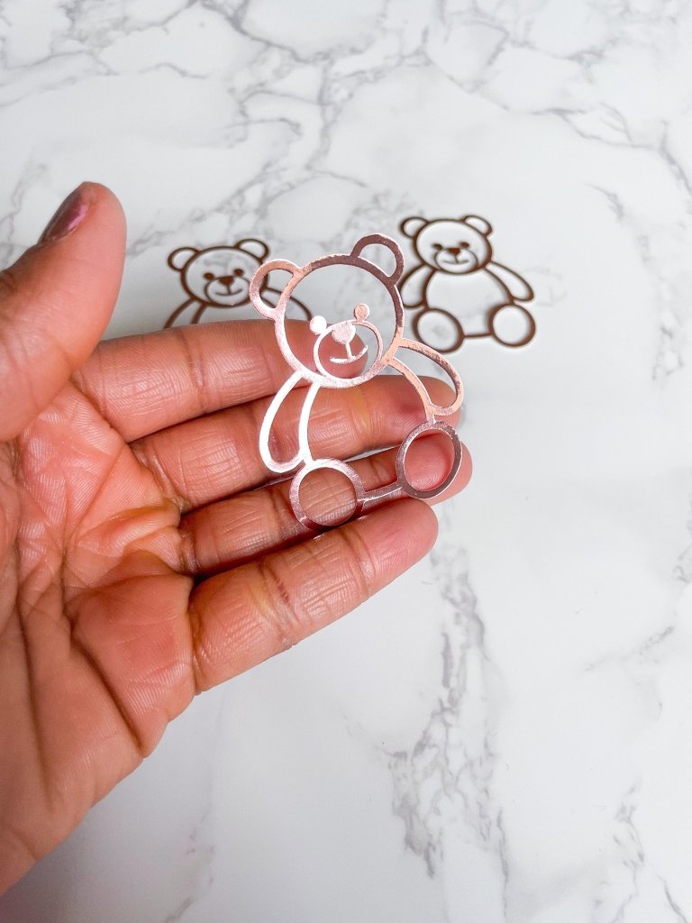 Gold Teddy Bear Cupcake Toppers: Baby Shower Decorations - Demi's Krafts