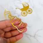 Foil Pram & Bottle Cupcake Toppers: Baby Shower Cupcake Toppers - Demi's Krafts