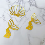 Mermaid Cupcake Toppers: Gold Foil Sea Shell Decorations - Demi's Krafts