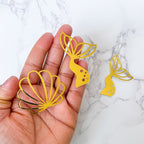 Mermaid Cupcake Toppers: Gold Foil Sea Shell Decorations - Demi's Krafts