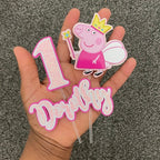 Personalised Peppa Pig Birthday Cake Topper Charm Set : Peppa fairy cake topper - Demi's Krafts