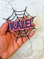 Spider Web Cake Topper Set in black - Demi's Krafts