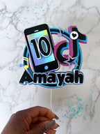Tiktok Cake Topper: Personalized cake toppers - Demi's Krafts