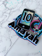 Tiktok Cake Topper: Personalized cake toppers - Demi's Krafts