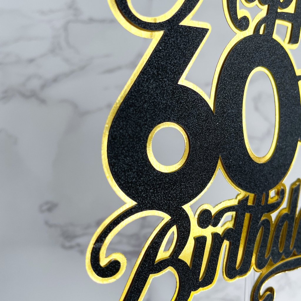 Happy Birthday Cake Topper in 2 colours - Demi's Krafts