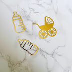 Foil Pram & Bottle Cupcake Toppers: Baby Shower Cupcake Toppers - Demi's Krafts