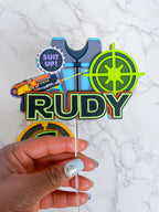 Personalized Laser Tag Cake Topper Set - Demi's Krafts