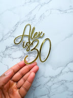 Foil and Glitter 2 Layer cake topper charm - Demi's Krafts