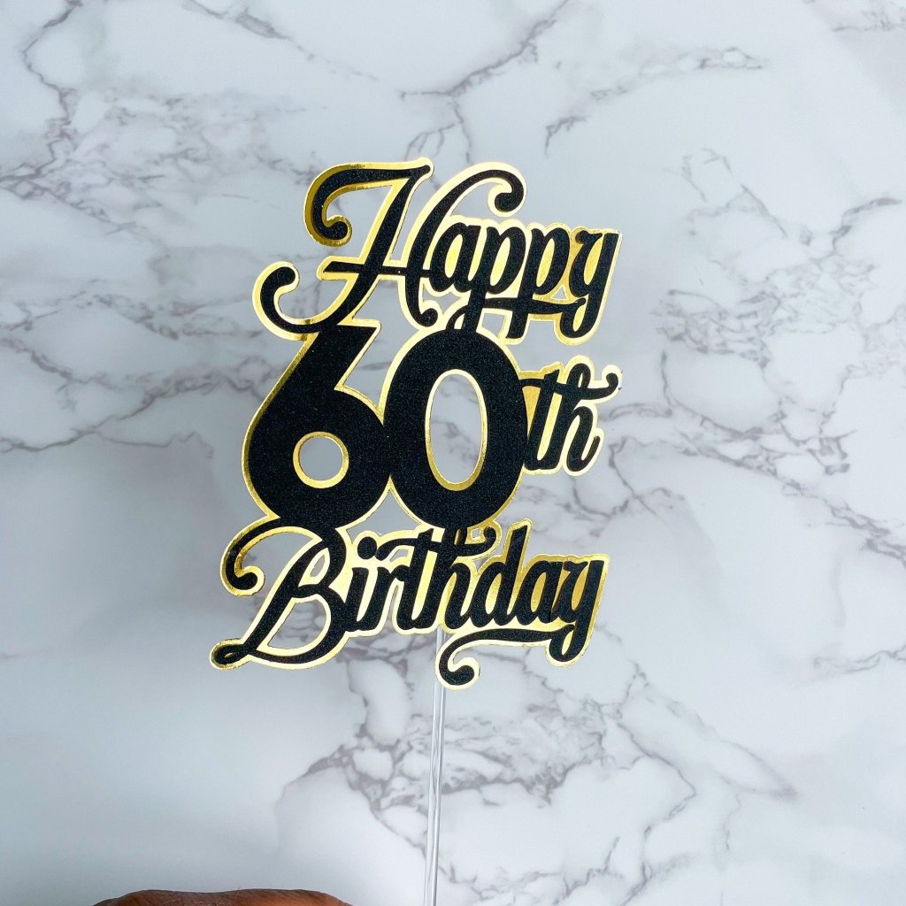 Happy Birthday Cake Topper in 2 colours - Demi's Krafts