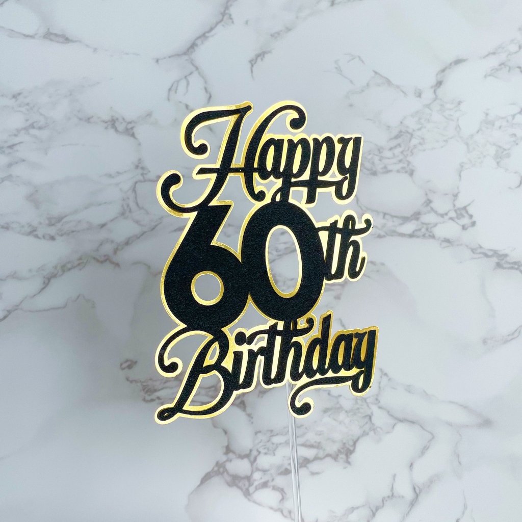 Happy Birthday Cake Topper in 2 colours - Demi's Krafts