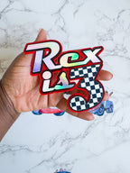 Race Car Cake Topper: Personalized Racing Theme Party Charm - Demi's Krafts