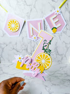 Lemonade First Birthday Smash Cake Bundle : Pink Lemonade Topper - Demi's Krafts