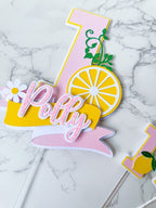 Lemonade First Birthday Smash Cake Bundle : Pink Lemonade Topper - Demi's Krafts