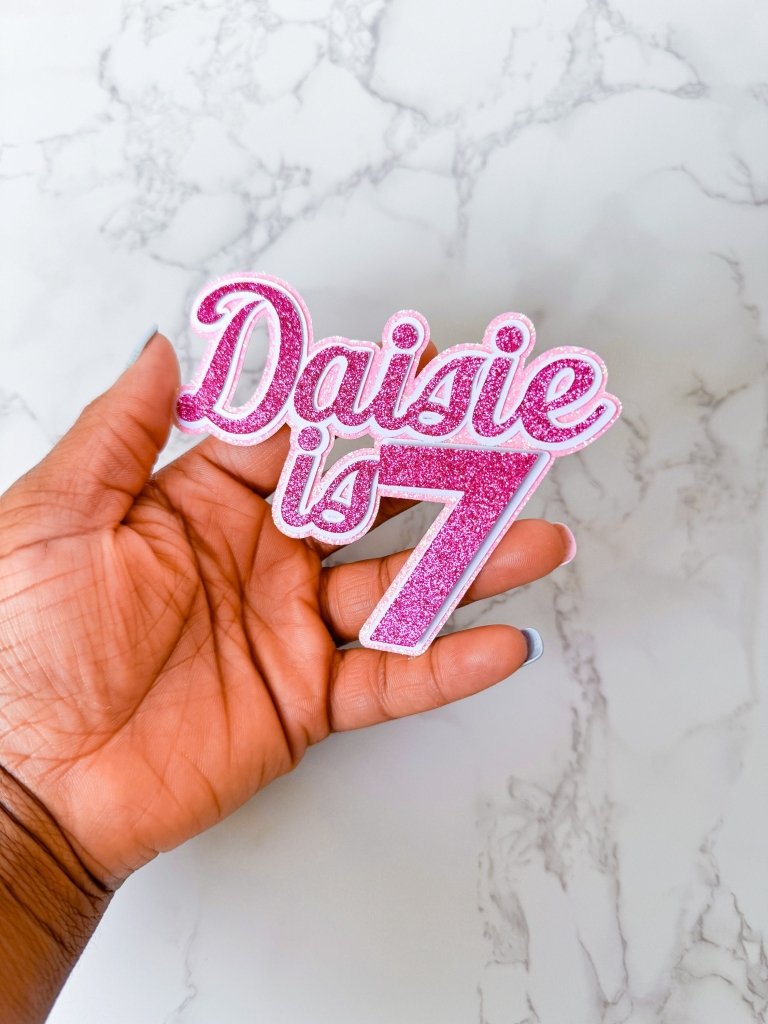 Name is Age Birthday Cake Charm : Name & Age Charm - Demi's Krafts