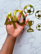 Football birthday cake toppers, Soccer birthday cake toppers - Demi's Krafts
