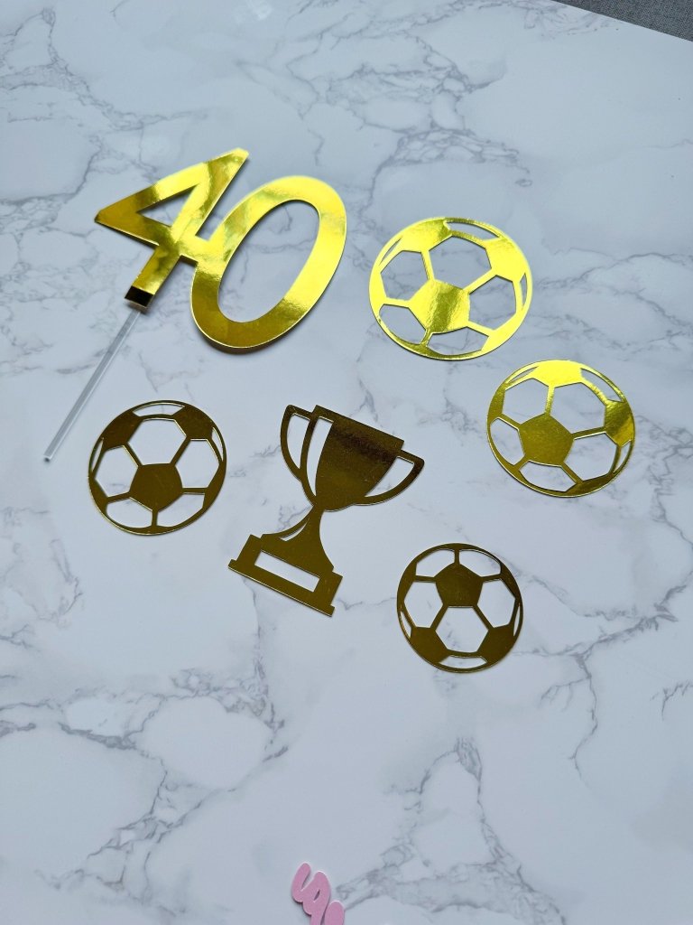 Football birthday cake toppers, Soccer birthday cake toppers - Demi's Krafts
