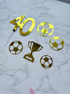 Football birthday cake toppers, Soccer birthday cake toppers - Demi's Krafts