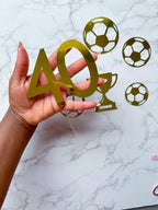 Football birthday cake toppers, Soccer birthday cake toppers - Demi's Krafts