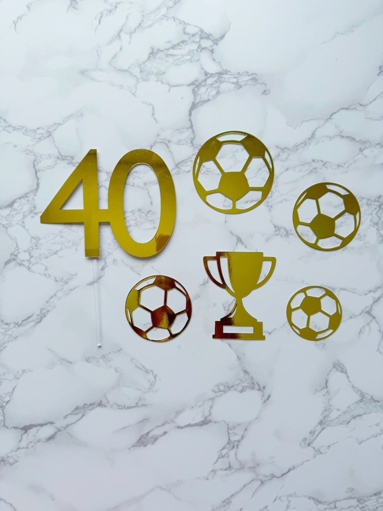 Football birthday cake toppers, Soccer birthday cake toppers - Demi's Krafts