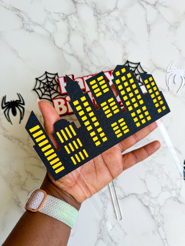 Superhero Birthday Cake Topper: Spider Design - Demi's Krafts
