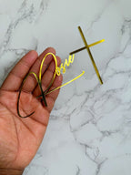 Christening Name and Cross Cake Topper Charms - Demi's Krafts