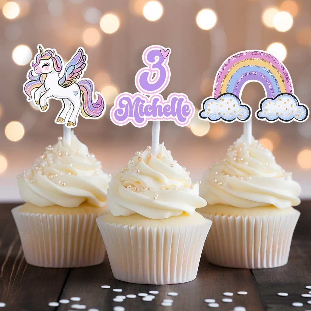 Unicorn Cupcake Toppers - Demi's Krafts