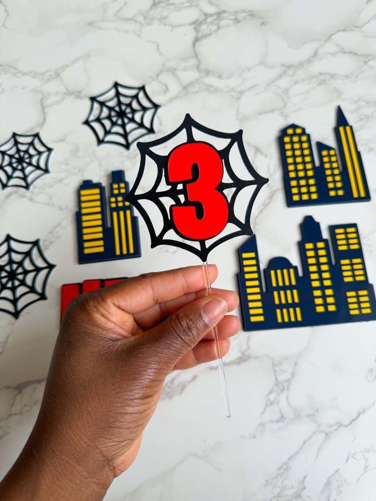 Spider Hero Cake Topper Set - Demi's Krafts