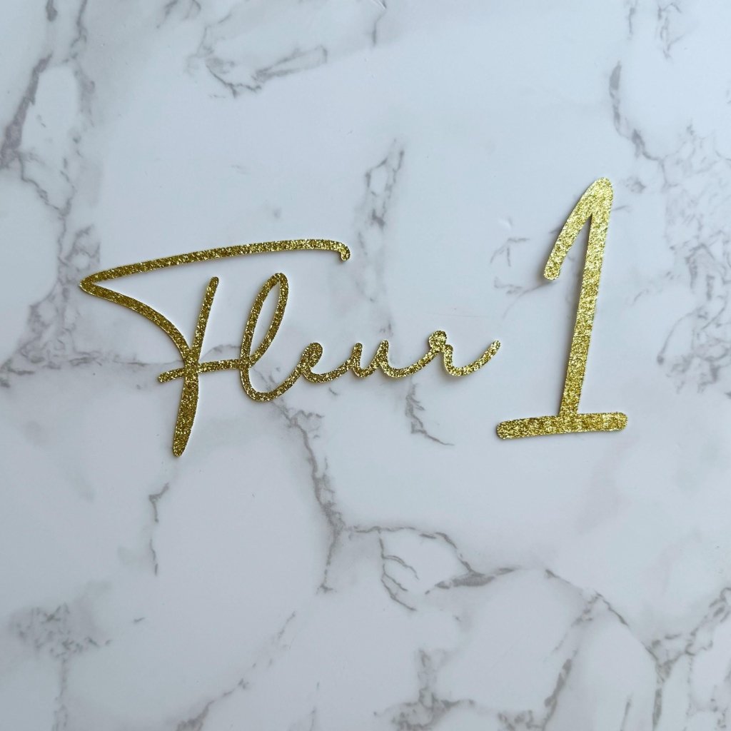 Glitter Name & Age Cake Topper - Demi's Krafts