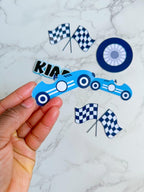 Racing cupcake cake topper Set: Fast One, Two Fast, Cars - Demi's Krafts