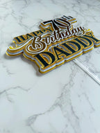 Happy 70th Birthday Cake Topper : Milestone cake topper - Demi's Krafts