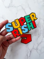 Mario Style Name Cake Topper Charm : Game cake topper - Demi's Krafts