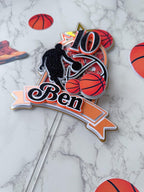 Basketball birthday cake topper : Luxe Topper - Demi's Krafts