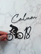 Mountain Biking Cake Toppers: Black Cycling Charms - Demi's Krafts