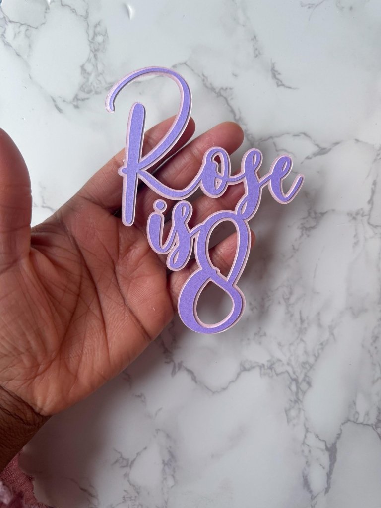 Name and age cake charm, Birthday cake toppers charms - Demi's Krafts